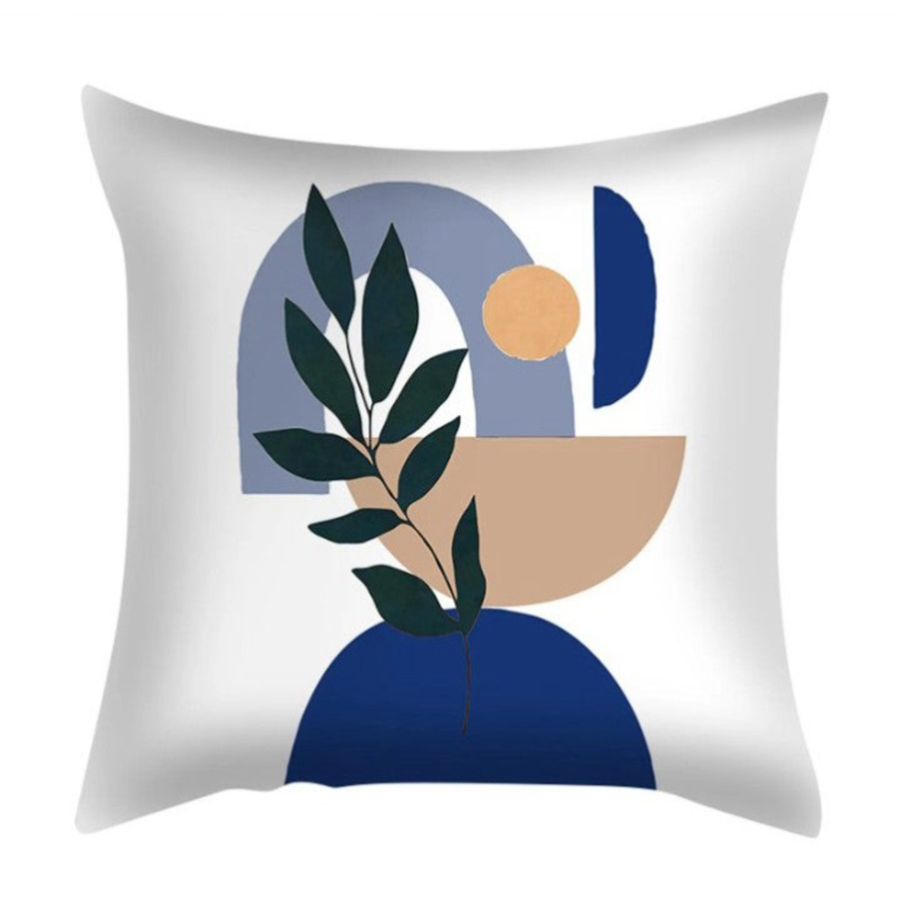 Abstract Plant Pattern Pillow Cover